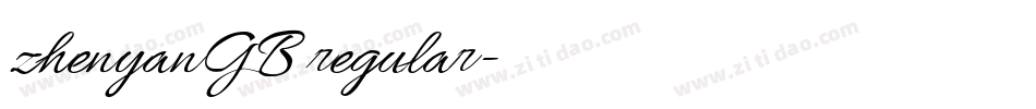 zhenyanGB regular字体转换
